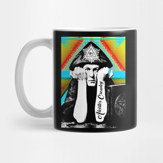 Aleister Crowley Psychedelic Art Print Design by DankFutura